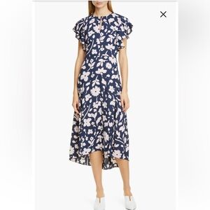 Kate Spade New York Splash Flutter Sleeve Midi Dress
